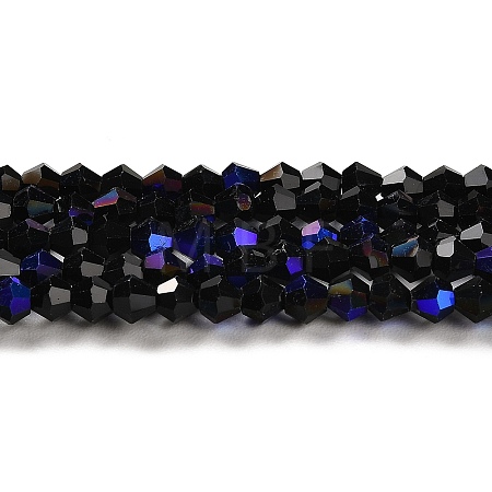 Opaque Solid Color Electroplate Glass Beads Strands EGLA-A039-P2mm-L17-1