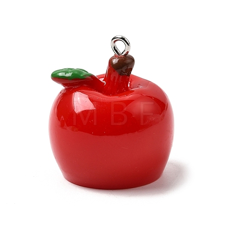 Opaque Resin Pendants RESI-B040-01B-1