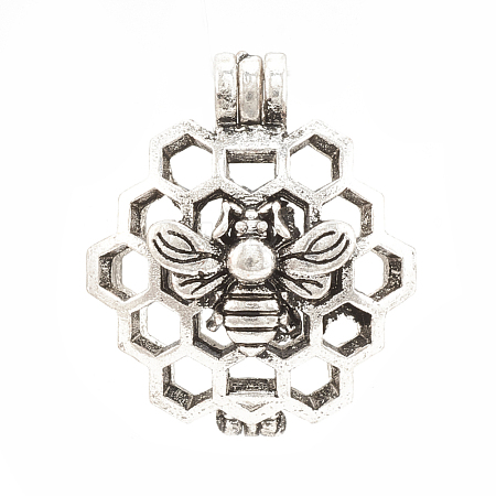 Alloy Locket Pendants PALLOY-S062-55AS-1