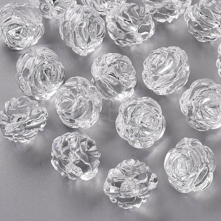 Transparent Acrylic Beads PL305Y-1-1