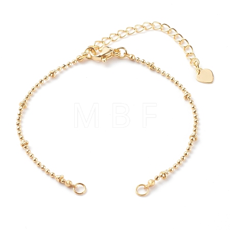 Brass Ball Chain Bracelet Making AJEW-JB00936-1