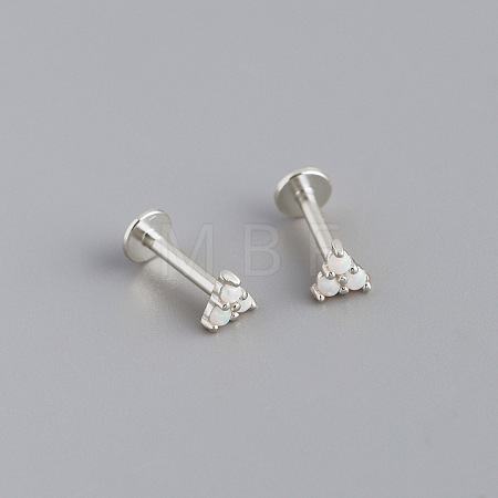 925 Sterling Silver with Synthetic Opal Cartilage Earrings FS-WG3DFDB-09-1