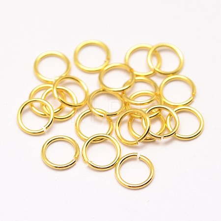 Brass Open Jump Rings X-KK-G277-6mm-G-NR-1
