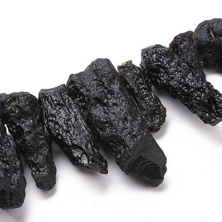 Natural Tektite Beads Strands G-K419-02C-1