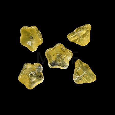 Baking Paint Transparent Glass Beads GLAA-T025-81C-03-1