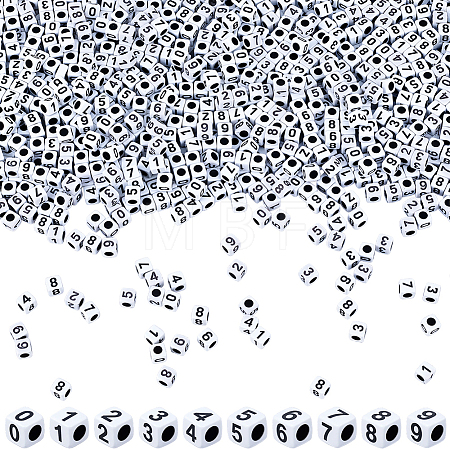 1200Pcs Opaque Acrylic Beads SACR-PA0001-33-1