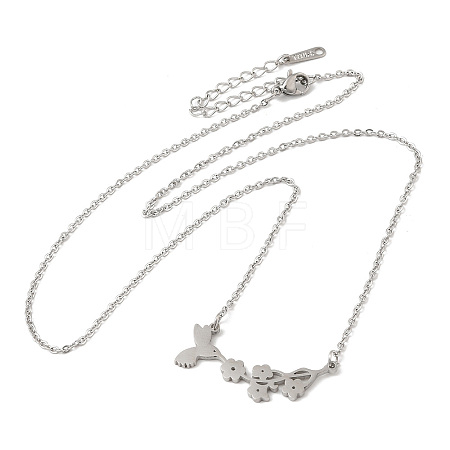 Non-Tarnish 304 Stainless Steel Pendant Necklaces NJEW-H010-01P-1