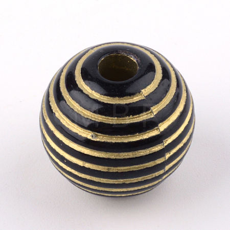 Round Plating Acrylic Beads PACR-Q102-23B-1