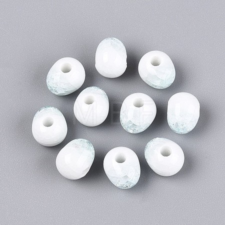 Handmade Crackle Porcelain Beads PORC-Q008-06B-01-1