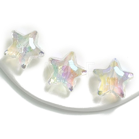 Star Transparent Acrylic Beads MACR-CJC0002-02B-03-1