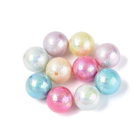 UV Plating Opaque ABS Plastic Beads KY-Q006-06-1