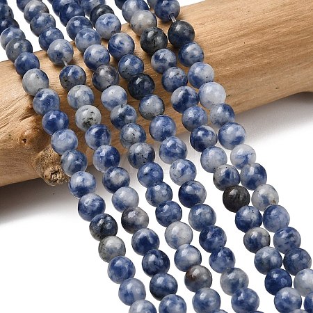 Natural Blue Spot Jasper Beads X-GSR4mmC036-1