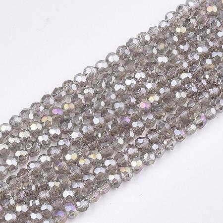 Electroplate Glass Beads Strands EGLA-R016-4m-27-1