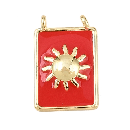 Brass Enamel Pendants KK-L251-01G-D01-1