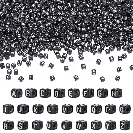 1300Pcs Opaque Horizontal Hole Acrylic Beads SACR-UN0001-08-1