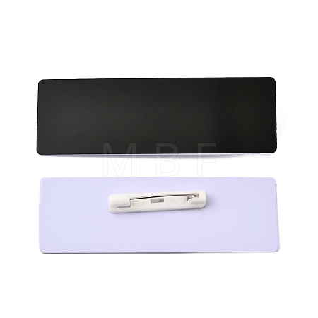 Plastic Blank Name Badge ID Tag with Iron Pins KY-D024-01A-1