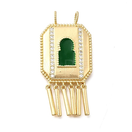 Brass Micro Pave Cubic Zirconia Big Pendants KK-Z125-27G-1