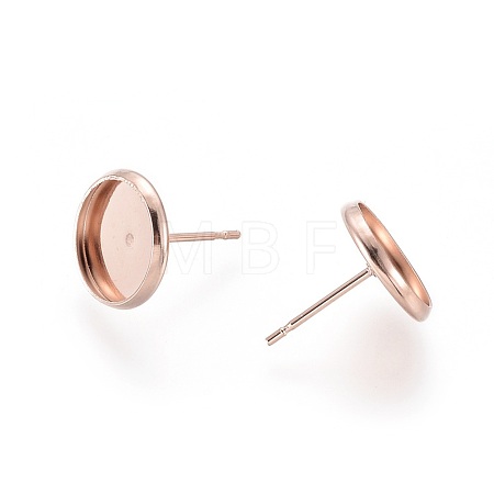 304 Stainless Steel Stud Earring Settings STAS-K131-C-01RG-1
