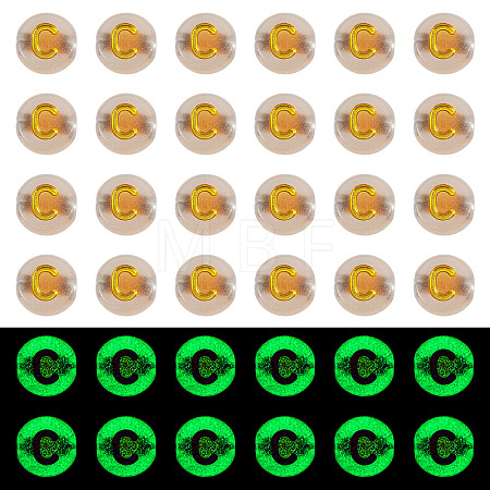 50G Luminous Transparent Acrylic Beads OACR-TAD0001-01C-1
