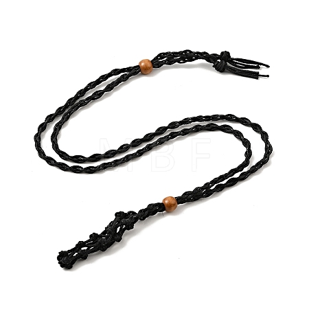 Braided Wax Rope Cord Macrame Pouch Necklace Making NJEW-J007-08-1