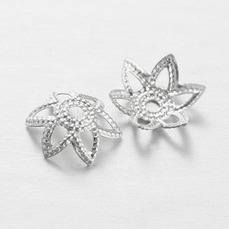 Brass Flower Bead Caps KK-L130-07S-1