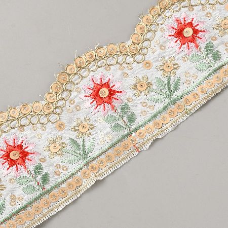 Vintage Jacquard Polyester Lace Ribbon SRIB-WH20020-113A-1