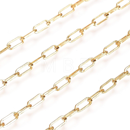 Soldered Brass Paperclip Chains CHC-D025-04G-1