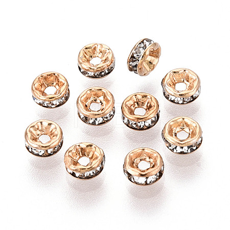 Brass Rhinestone Spacer Beads X-KK-N273-01A-G-1