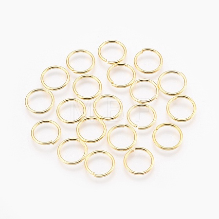 Brass Open Jump Rings KK-J0CPE-12mm-G-FF-1