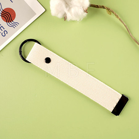 Alloy Polyester Keychains KEYC-WH20005-33D-1