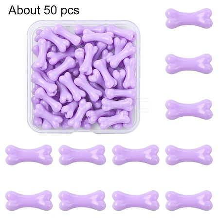 50Pcs UV Plating Acrylic Beads PACR-YW0001-27A-1