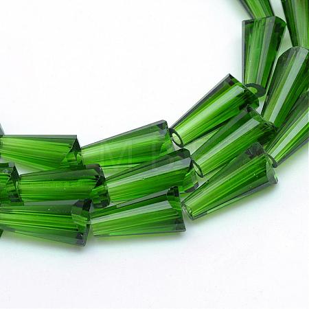 Transparent Glass Bead Strands GLAA-R170-8x16-01L-1