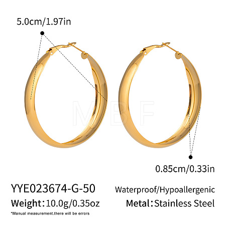 304 Stainless Steel Hoop Earrings UF4062-3-1