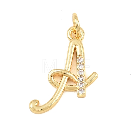 Brass Micro Pave Clear Cubic Zirconia Pendants CU-CBA7939-01A-G-1