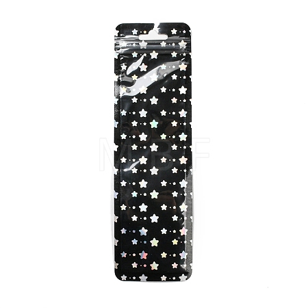 Rectangle Glitter Holographic Plastic Yin-yang Zip Top Gift Bags OPP-E004-01C-A01-1