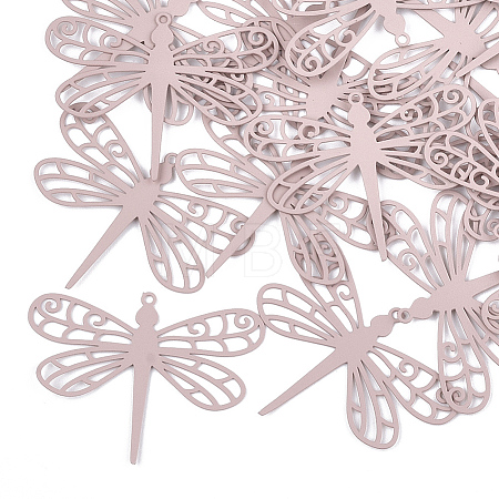 430 Stainless Steel Filigree Pendants X-STAS-T042-08E-1