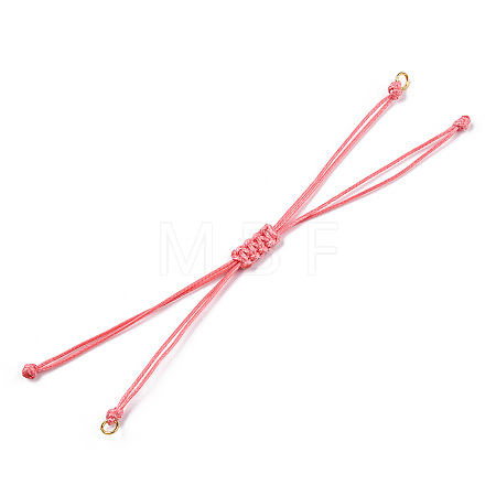 Korean Waxed Polyester Cord Braided Bracelets X-MAK-T010-06G-1