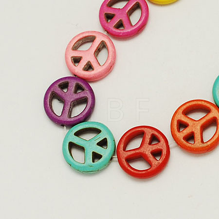 Synthetical Turquoise Beads Strands TURQ-S131-15mm-M-1