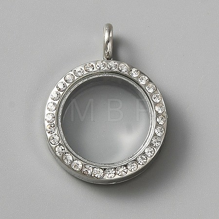 Alloy Crystal Rhinestone Locket Pendants LS-FIND-WH0061-50A-P-1