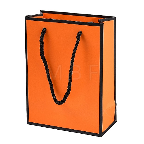 Rectangle Paper Bags with Twisted Rope Handles CARB-L011-01A-02-1
