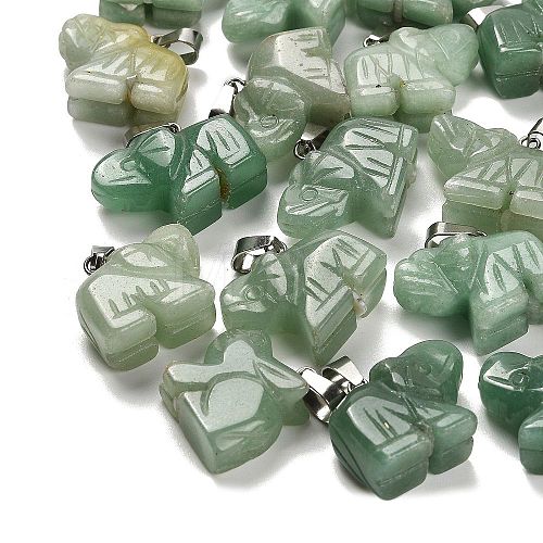 Natural Green Aventurine Pendants G-B127-05P-02-1