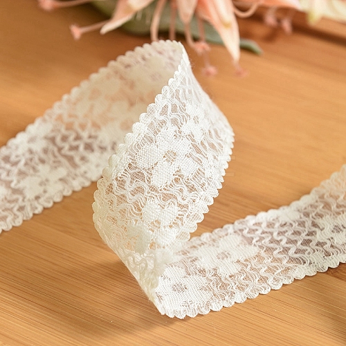 9M Polyester Flower Lace Ribbons PW-WG14194-04-1
