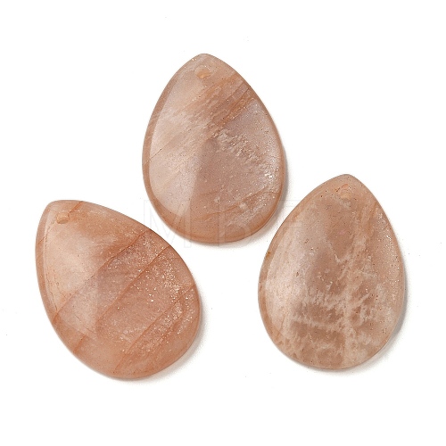 Natural Sunstone Pendants G-Z071-03G-1