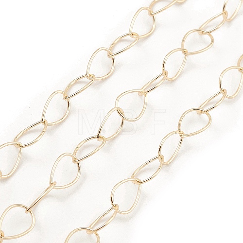 Brass Hollow Teardrop Link Chains CHC-M025-42G-1