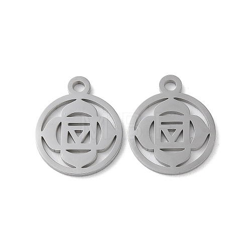 Chakra 304 Stainless Steel Charms STAS-F300-04P-1