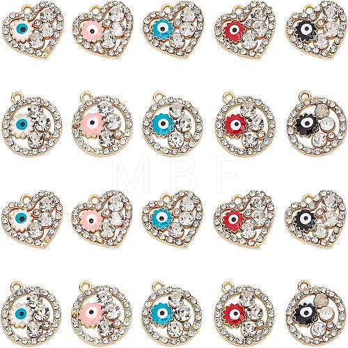  40Pcs 10 Style Rack Alloy Enamel Pendants ENAM-NB0001-65-1