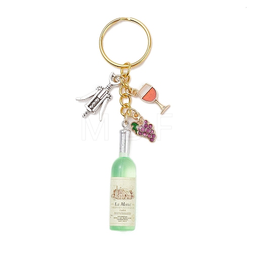 Resin & Glass & Alloy Keychain KEYC-JKC01158-04-1