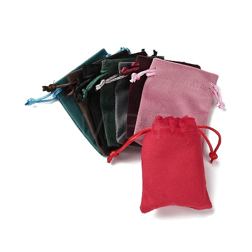 Velvet Jewelry Drawstring Storage Pouches ABAG-P013-02A-1