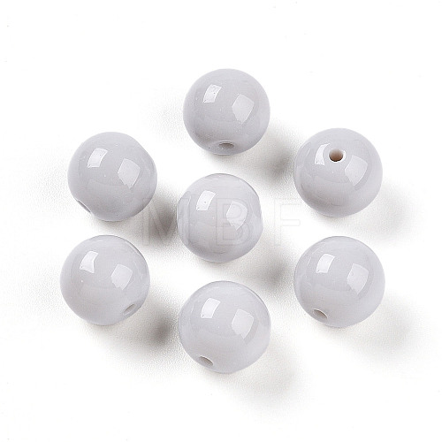 Opaque Solid Color Glass Beads GLAA-N007-10mm-A08-1