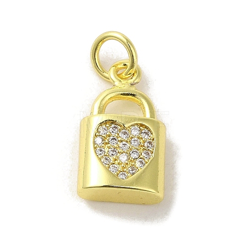 Brass Micro Pave Cubic Zirconia Charms KK-M283-28A-01-1